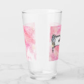 Pink Boho minimalist Ephemera ornament Glas (Rechts)