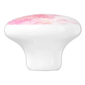 Pink Boho minimalist Ephemera ornament Keramische Knop (Zijkant)