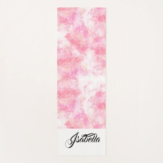 Pink Boho minimalist Ephemera ornament Yogamat (Voorkant)
