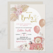 Pink Boho Pumpkin Beer Baby shower Uitnodiging (Voorkant / Achterkant)
