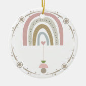 Pink Boho Rainbow Arch Tree Ornament (Voorkant)