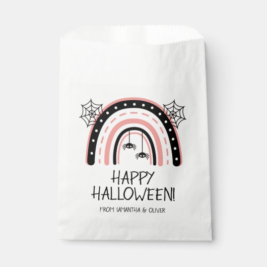Pink Boho Rainbow Halloween Bedankzakje (Voorkant)