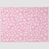 Pink Boho Spring Daisies Pattern Tissuepapier (Voorkant)