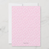 Pink Boho veer Baby shower uitnodiging (Achterkant)