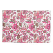 Pink Boho Vintage Floral Print Kussensloop (Achterkant)