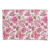 Pink Boho Vintage Floral Print Kussensloop (Voorkant)