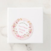 Pink Boho Wildflowers Graduation Party Bedankjes Labels (In situ)