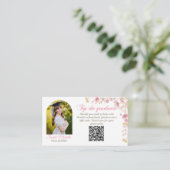 Pink Boho Wildflowers Graduation Party Informatiekaartje (Staand voorkant)