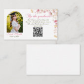 Pink Boho Wildflowers Graduation Party Informatiekaartje (Voorkant / Achterkant)