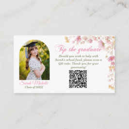 Pink Boho Wildflowers Graduation Party Informatiekaartje