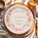 Pink Boho Wildflowers Graduation Party Papieren Bordje<br><div class="desc">Pink Boho Wildflowers Graduation Party Paper Plates</div>