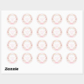 Pink Boho Wildflowers Graduation Party Ronde Sticker (Vel)
