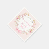 Pink Boho Wildflowers Graduation Party Servet (Hoek)