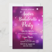 Pink Bokeh Bachelorette Party Kaart (Voorkant)