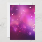Pink Bokeh Bachelorette Party Kaart (Achterkant)