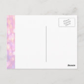 Pink Bokeh | bruidsmeisje Briefkaart (Achterkant)