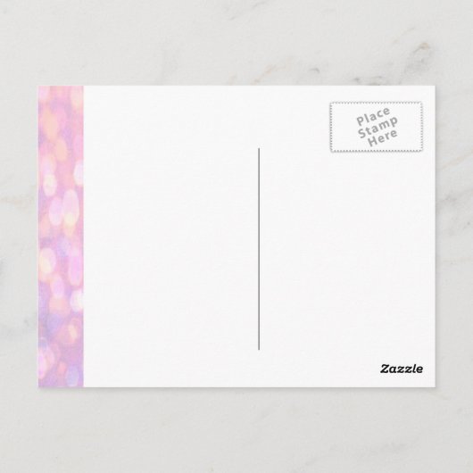 Pink Bokeh | bruidsmeisje Briefkaart (Achterkant)