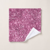 Pink Bokeh Glitter Bad Handdoek (Wasdoekje)