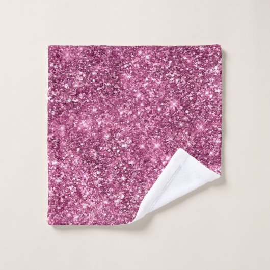 Pink Bokeh Glitter Bad Handdoek (Wasdoekje)
