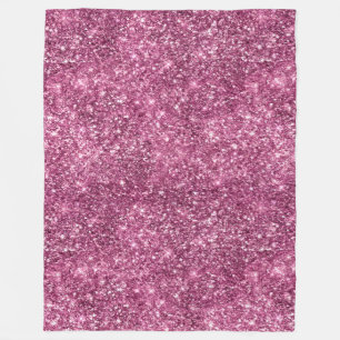 Pink Bokeh Glitter Fleece Deken