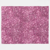 Pink Bokeh Glitter Fleece Deken (Voorkant (Horizontaal))