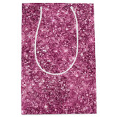 Pink Bokeh Glitter Medium Cadeauzakje (Voorkant)