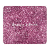 Pink Bokeh Glitter Snijplank (Voorkant)