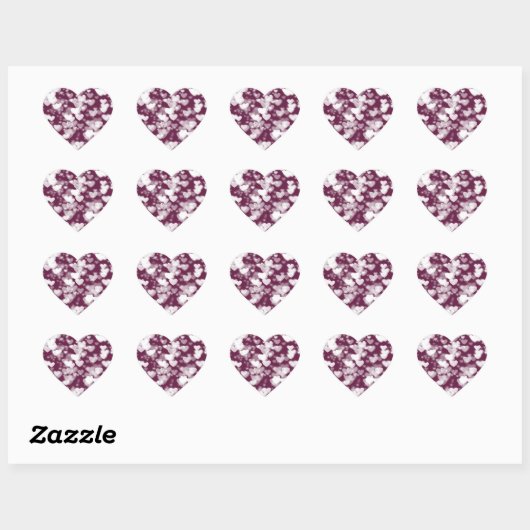 Pink Bokeh Hearts Hart Sticker (Vel)