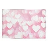 Pink Bokeh Hearts Kussensloop (Achterkant-Links)