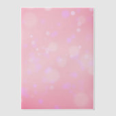 Pink Bokeh Vellum Uitnodigingen (Voorkant)