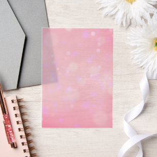 Pink Bokeh Vellum Uitnodigingen