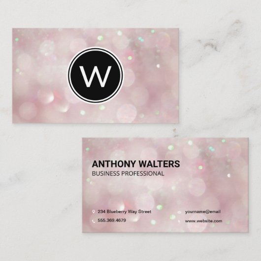 Pink Bokeh Visitekaartje (Voorkant / Achterkant)