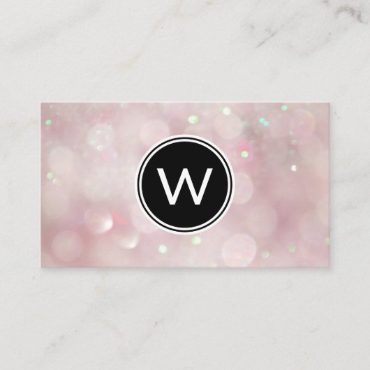 Pink Bokeh Visitekaartje (Voorkant)