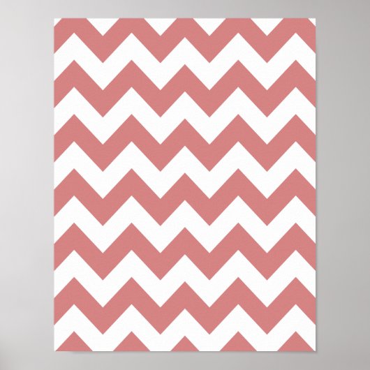 Pink Bold Chevron Poster (Voorkant)