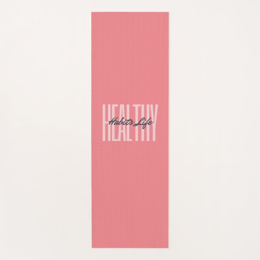 Pink Bold Healits Life Yoga Mat (Voorkant)