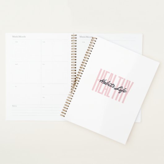 Pink Bold Healthy Habits Life Planner (Display)