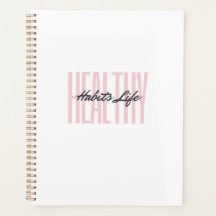 Pink Bold Healthy Habits Life Planner