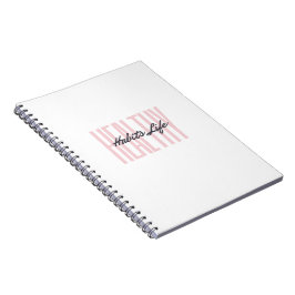 Pink Bold Healthy Habits Life Spiral Notitieboek
