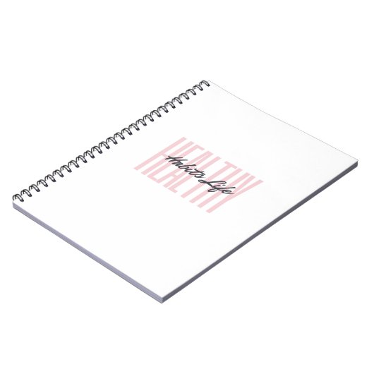Pink Bold Healthy Habits Life Spiral Notitieboek (Linkerzijde)