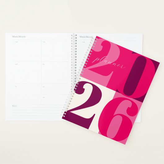 Pink Bold Year Color Block Planner (Display)