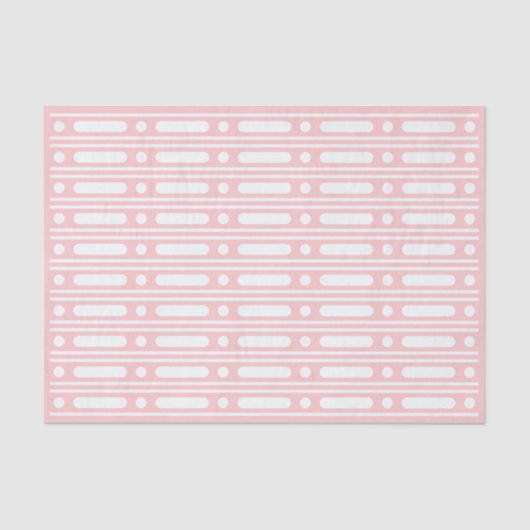 Pink Bone Inlay Dots Border Decoupage Paper Tissuepapier (Voorkant)