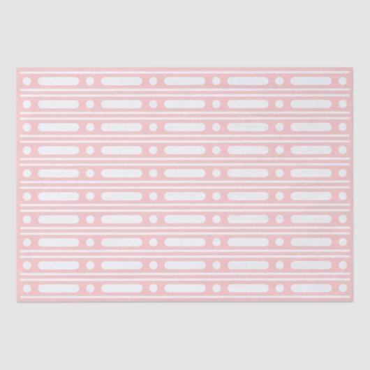 Pink Bone Inlay Dots Border Decoupage Paper Tissuepapier (Voorkant)