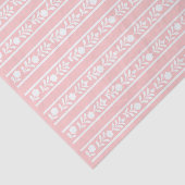 Pink Bone Inlay Floral Border Decoupage Paper Tissuepapier (Detail)