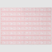 Pink Bone Inlay Floral Border Decoupage Paper Tissuepapier (Voorkant)