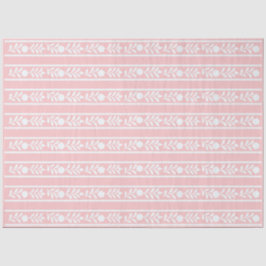 Pink Bone Inlay Floral Border Decoupage Paper Tissuepapier