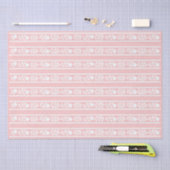 Pink Bone Inlay Floral Border Decoupage Paper Tissuepapier (Craft)
