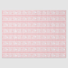 Pink Bone Inlay Floral Border Decoupage Paper Tissuepapier