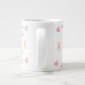 Pink Boo Cute Ghost Halloween Coffee Cup Grote Koffiekop (Achterkant)