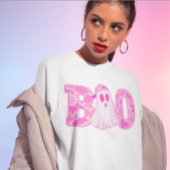 Pink BOO Ghost Halloween Shirt