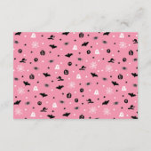 Pink Boo Halloween Geesten Boeken voor Baby Meisje Informatiekaartje (Achterkant)